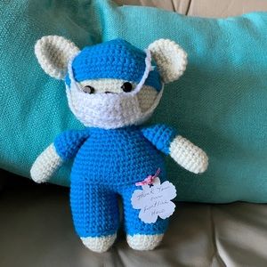 Hand crocheted to celebrate front line hero bear